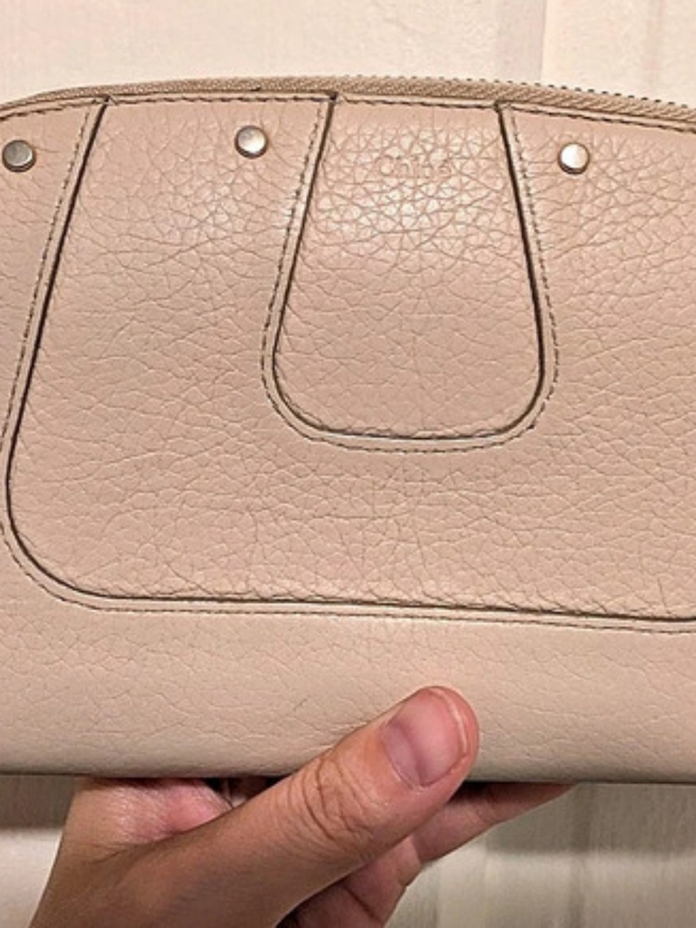 Chloé Zip Around Wallet Pink/Tan